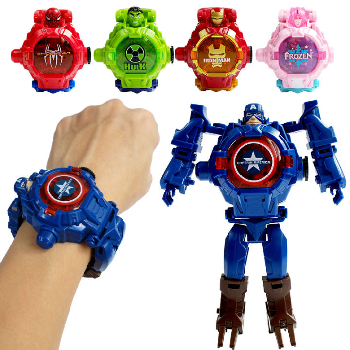 Captain America Projector Watch & Transformer Robot