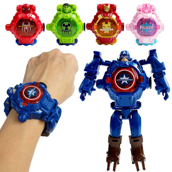 Captain America Projector Watch & Transformer Robot